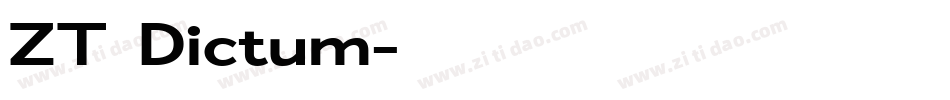 ZT  Dictum字体转换